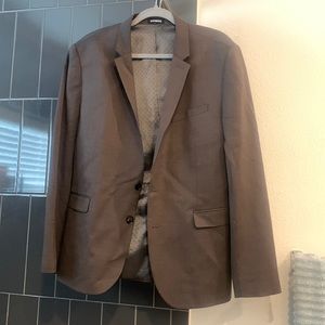 Express Extra Slim Brown Suit Jacket